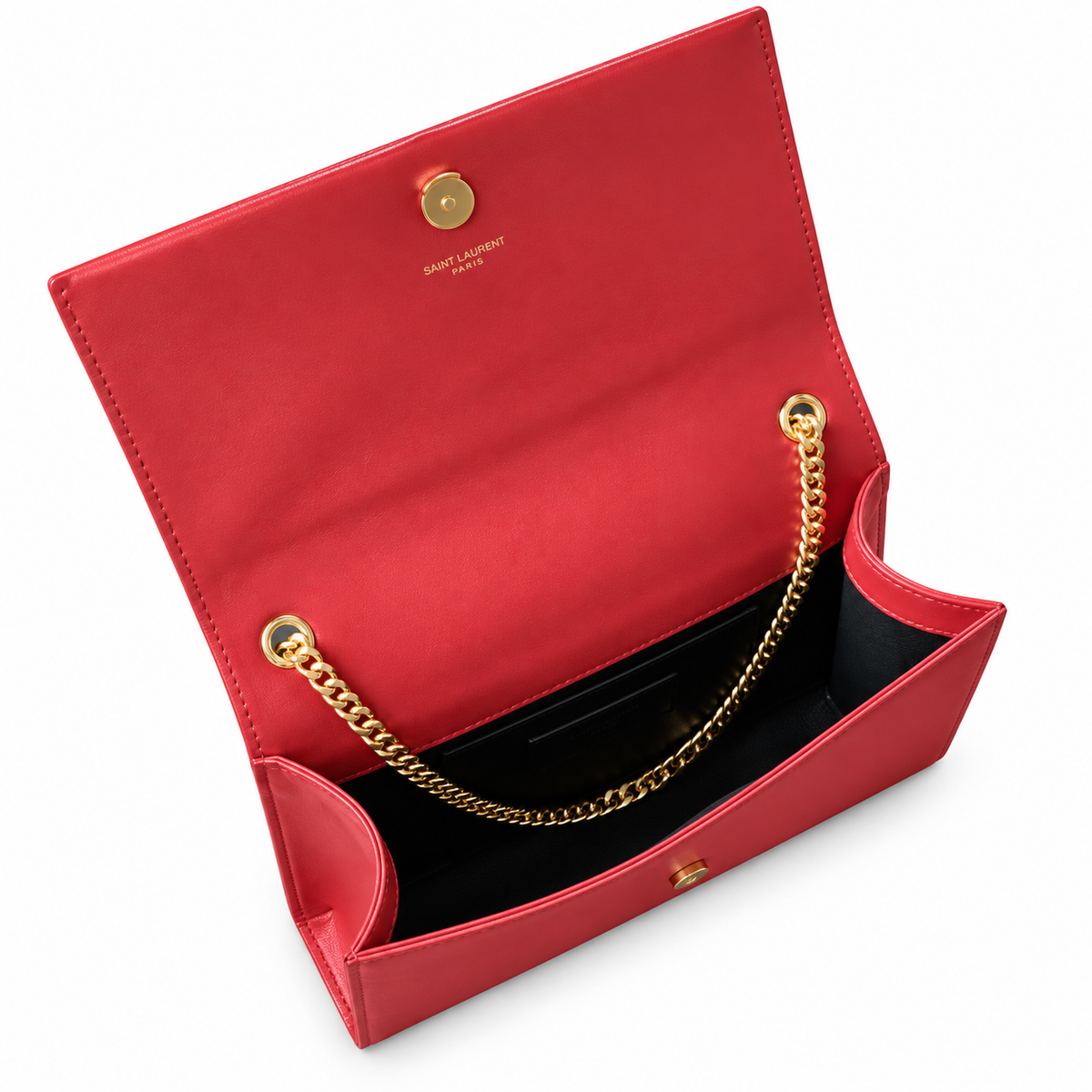 Saint Laurent YSL Kate Medium – Red Gold Tassel