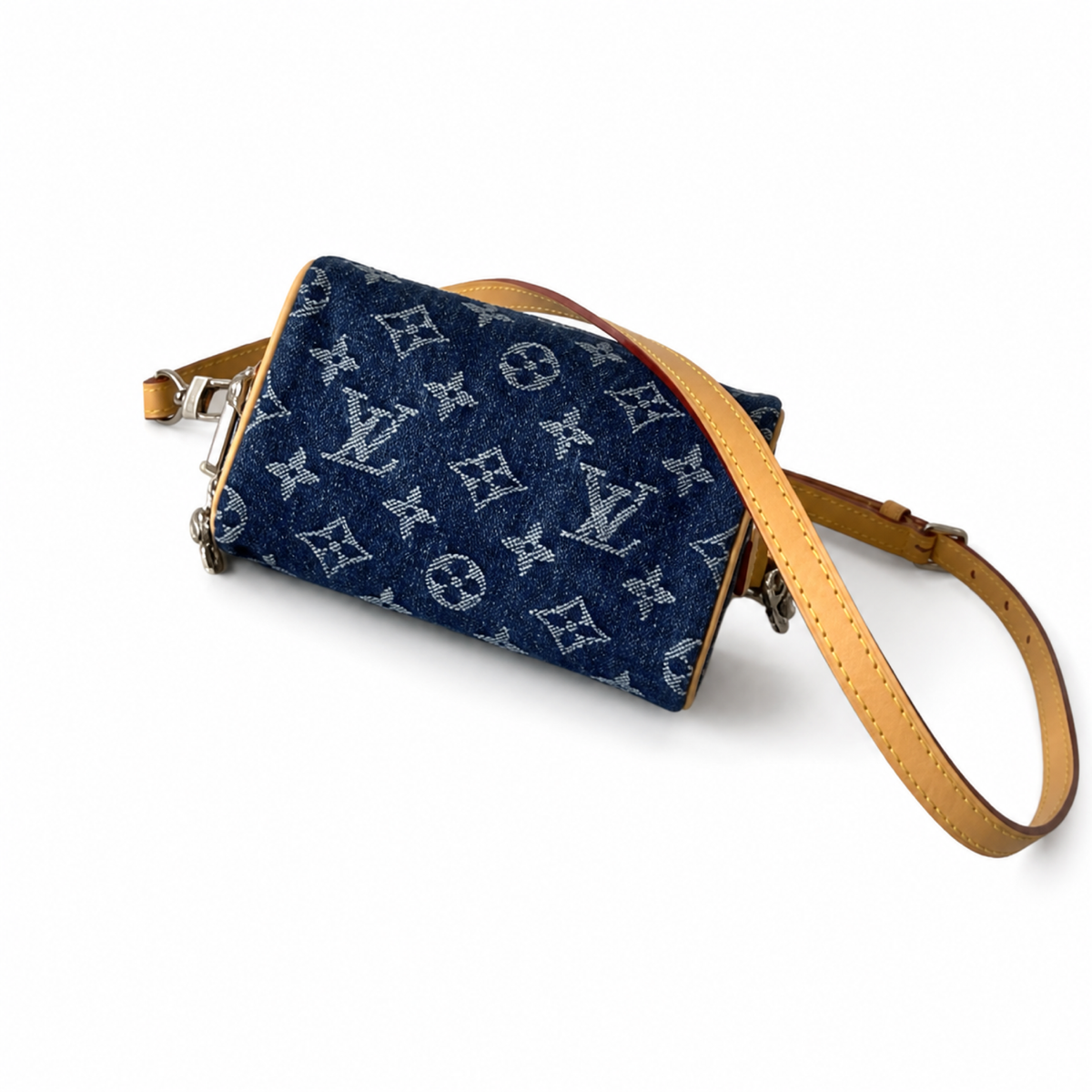 Louis Vuitton Speedy Bandouliere 20 Monogram Denim Cartoon Patch Bag