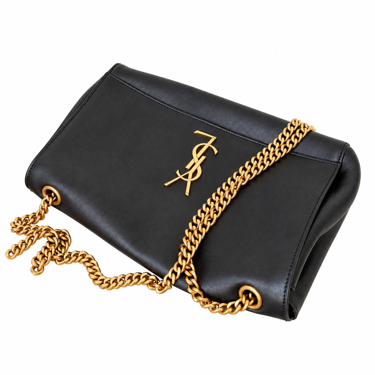 Saint Laurent YSL Kate Large Chain Bag – Black Gold