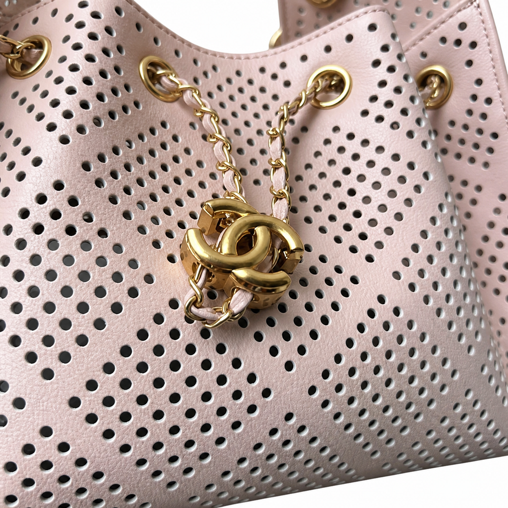 Chanel Quilted Leather Medium Cube Chain Crossbody