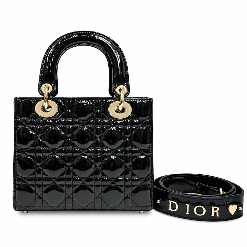 Dior Cannage Quilted Top Handle Shoulder Bag 20.5cm