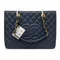 Chanel Classic Quilted Flap Bag | CC Turn-Lock Leather Chain Strap — 35x25cm