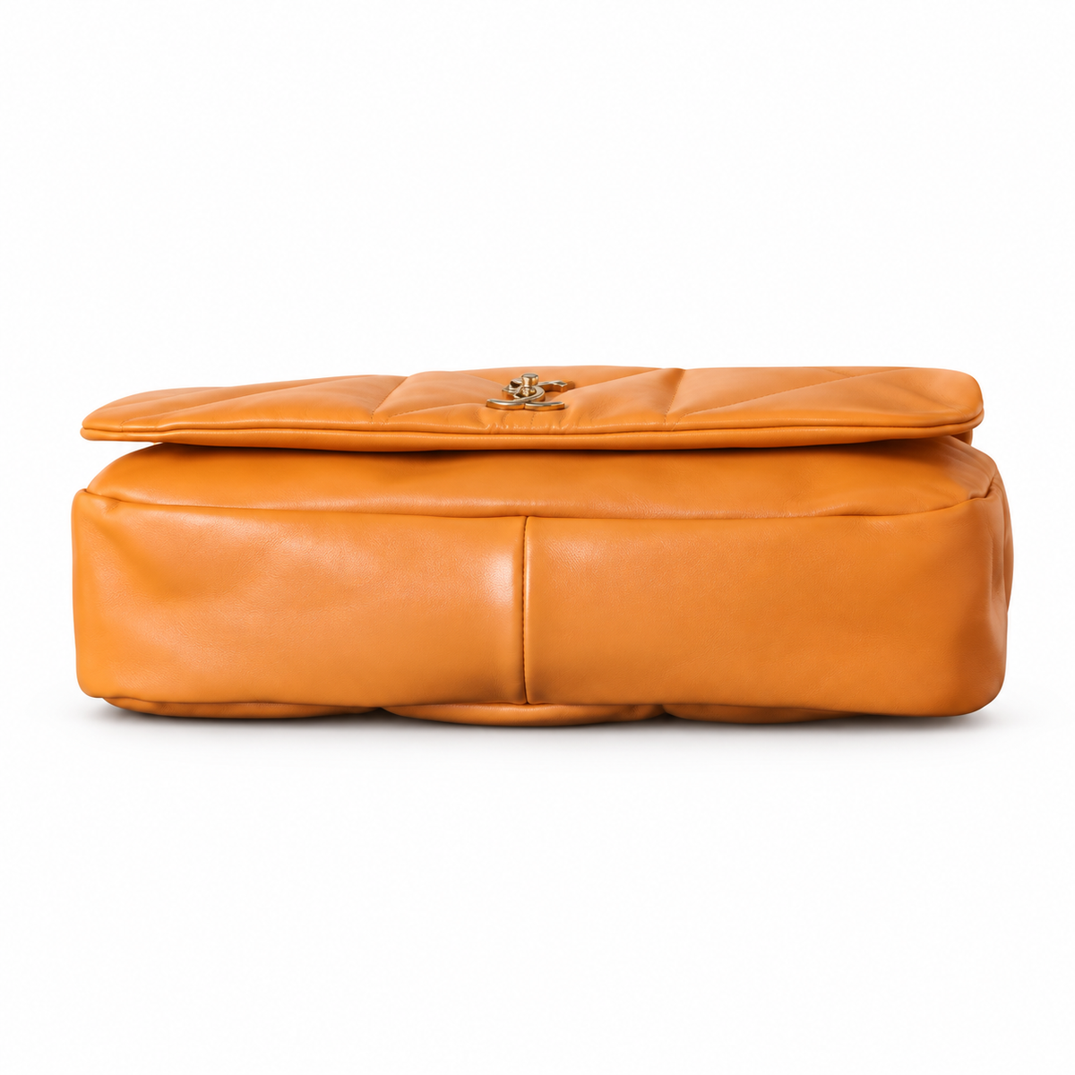 YSL Jamie Quilted Leather Flap Shoulder Bag Orange