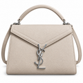 Saint Laurent Cassandra Medium – Cream Leather Silver YSL