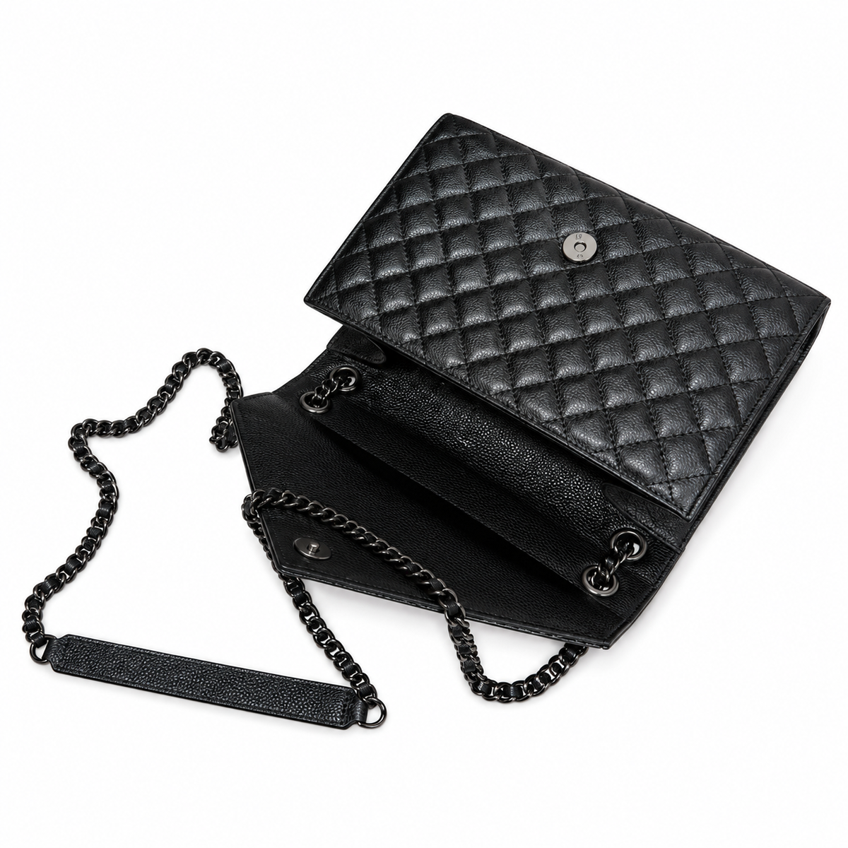Saint Laurent YSL College Medium – Black on Black
