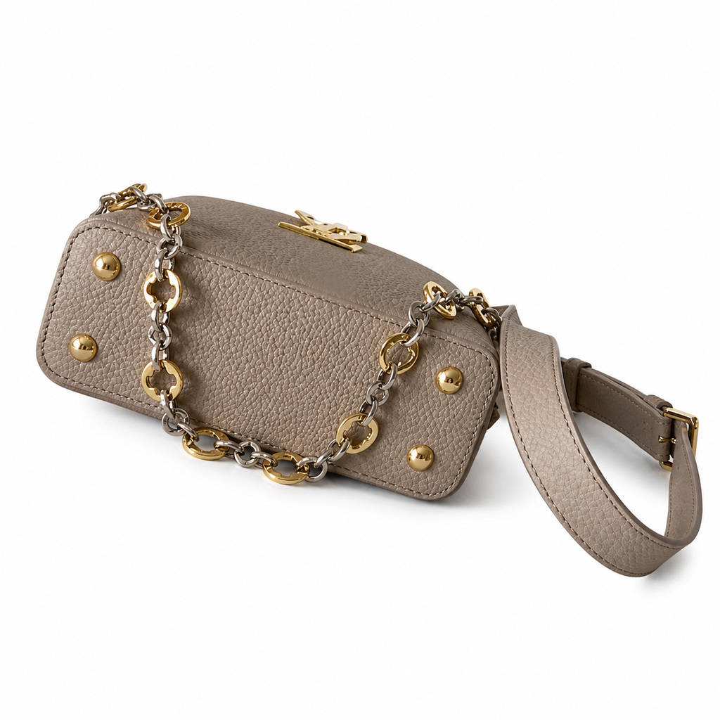 Louis Vuitton Capucines Mini – Taupe Taurillon Chain Bag