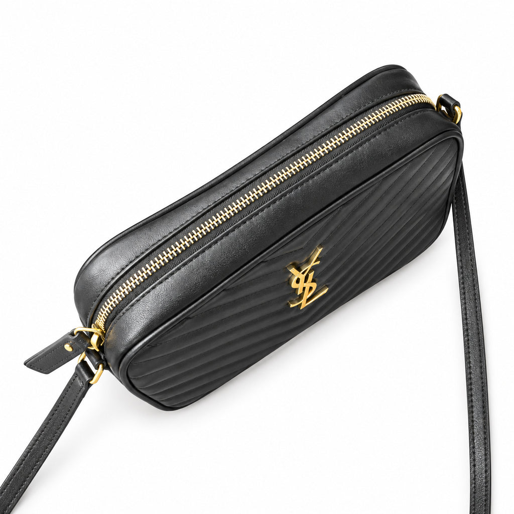Saint Laurent YSL Lou Camera Bag – Black Gold