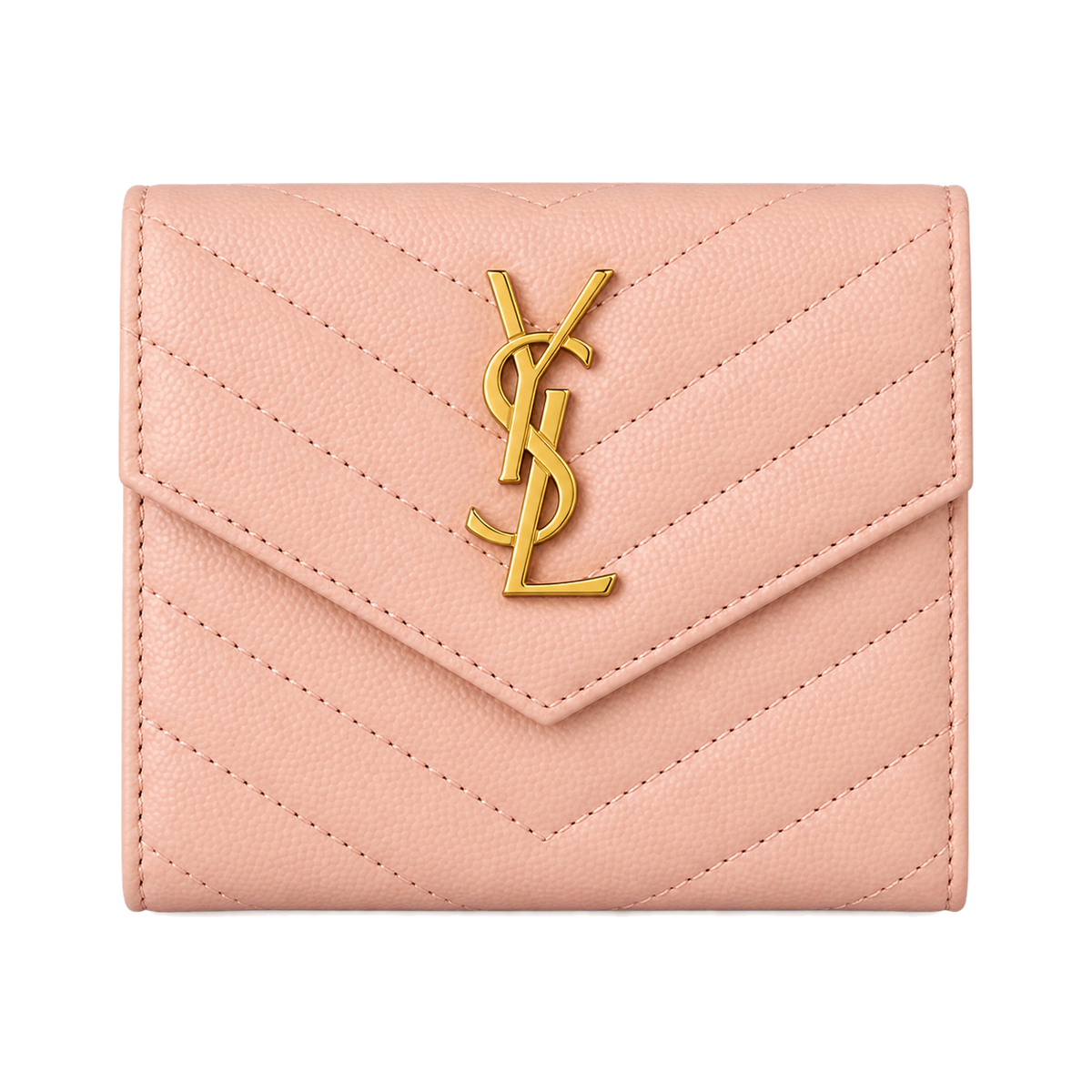 YSL Saint Laurent Monogramme Small Wallet – Pink