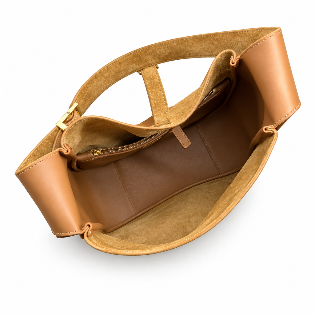 Saint Laurent YSL Le 5 à 7 Hobo – Mustard Suede Gold