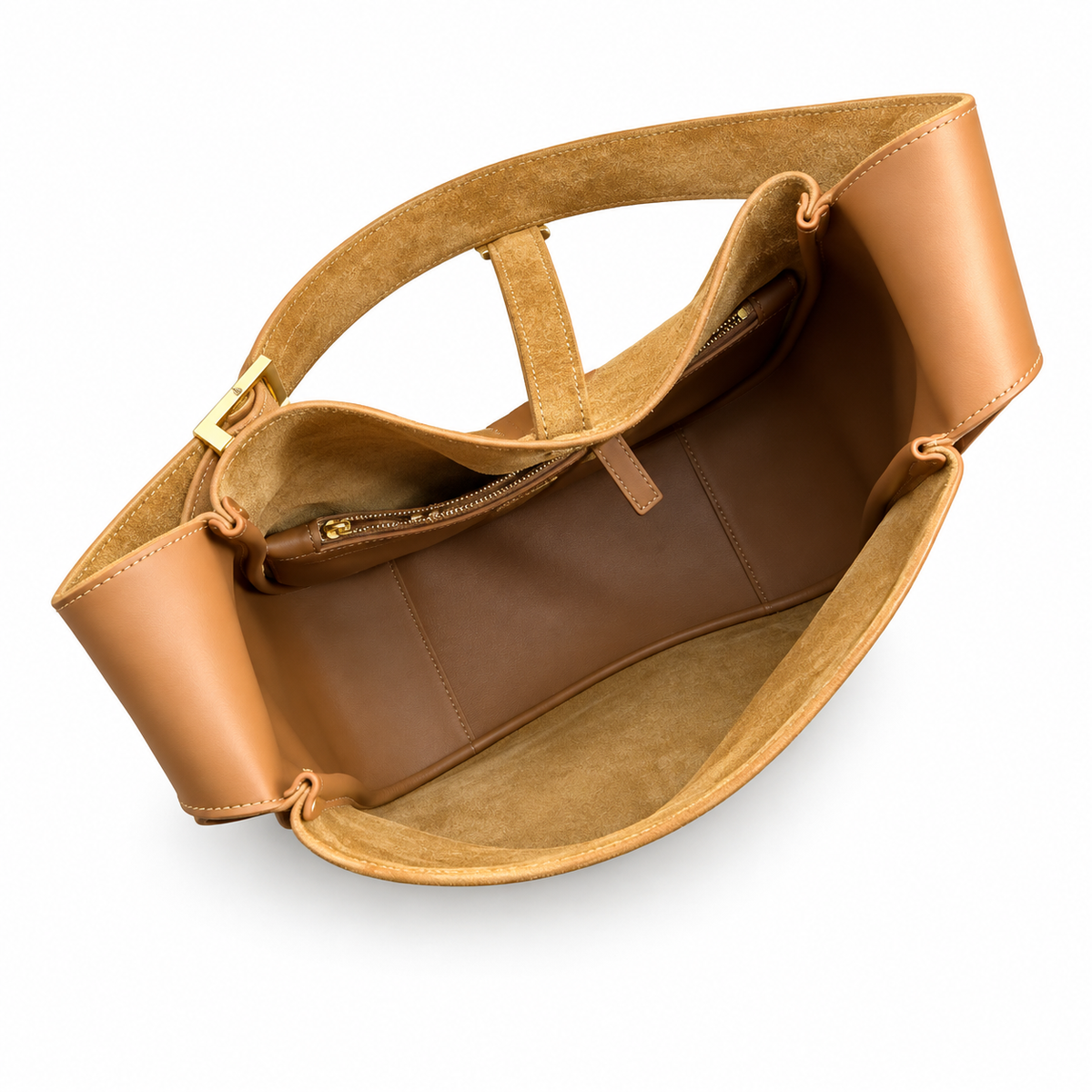 Saint Laurent YSL Le 5 à 7 Hobo – Mustard Suede Gold