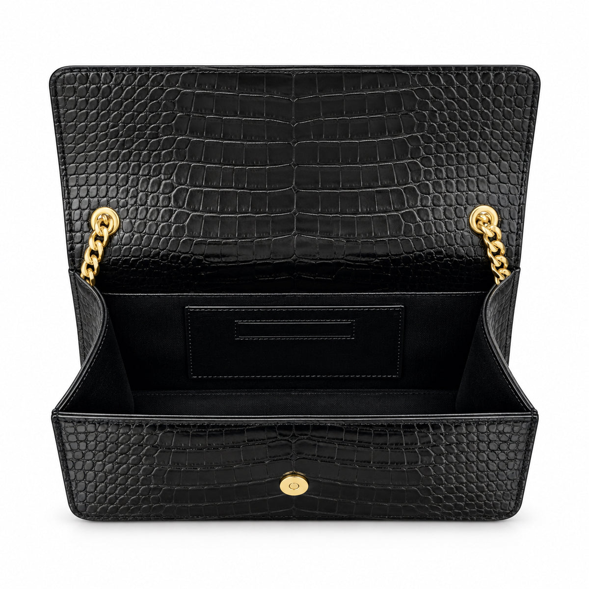 Saint Laurent YSL Kate Tassel Chain Bag – Black Croc