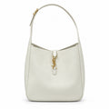 Saint Laurent Le 5 À 7 Leather Hobo Bag – White