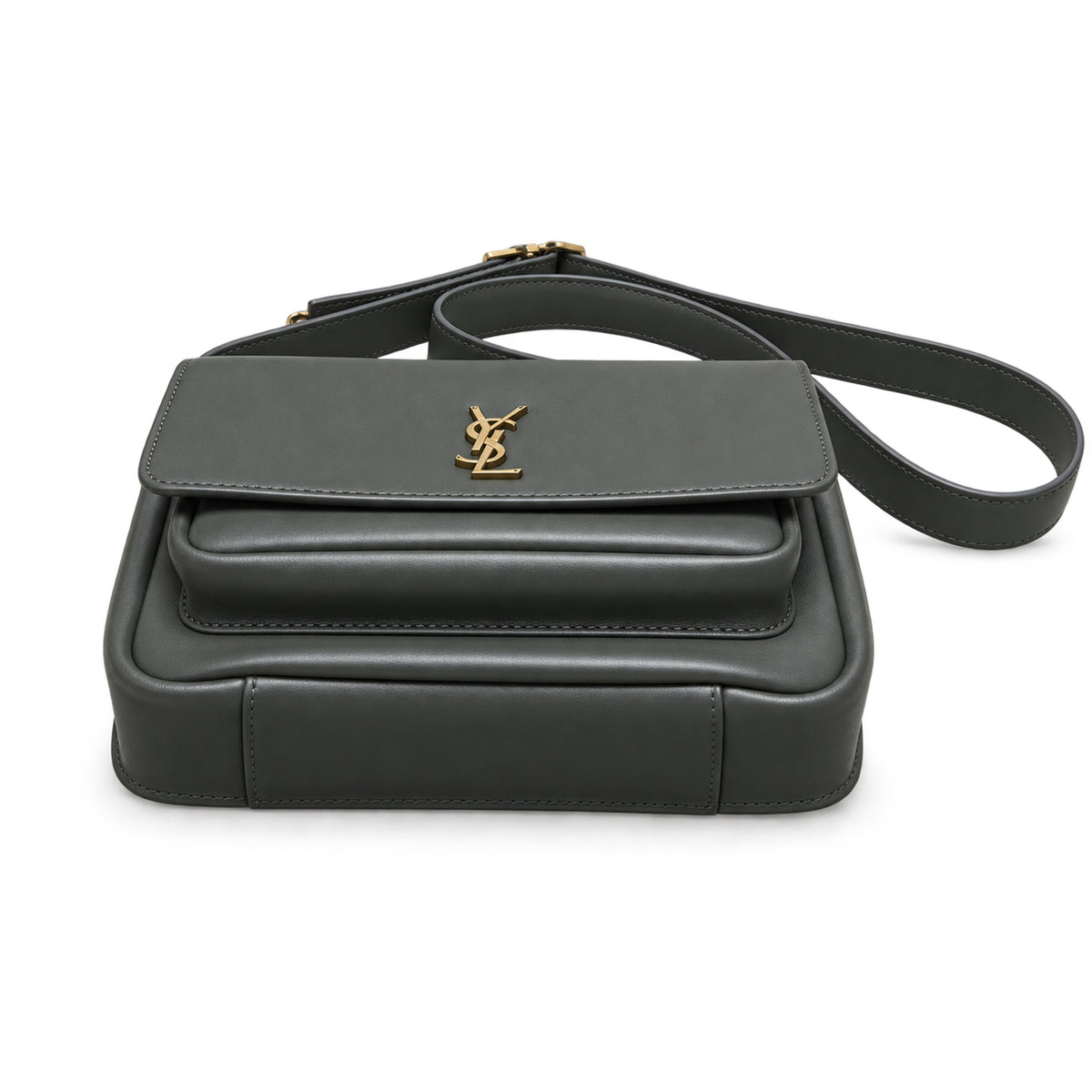 YSL Saint Laurent Solferino Crossbody Bag Dark Grey