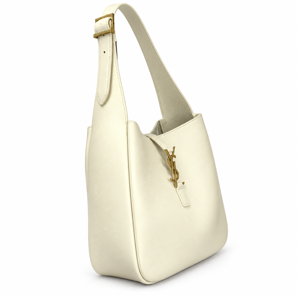 Saint Laurent YSL Le 5 à 7 Hobo – Cream Gold