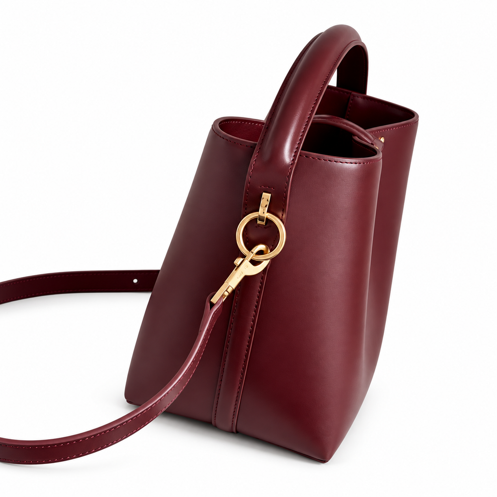 YSL Le 37 Large Bucket Bag – Burgundy Leather