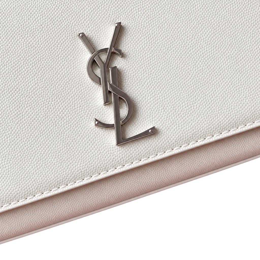 Saint Laurent YSL Kate Chain Bag – White Silver