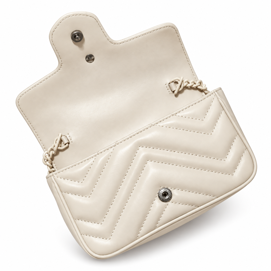 Gucci GG Marmont Super Mini Bag White on White