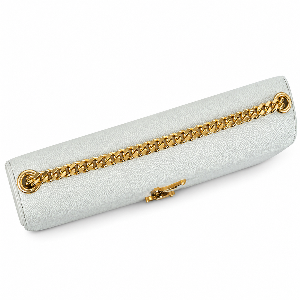 Saint Laurent YSL Kate Chain Bag – White Gold