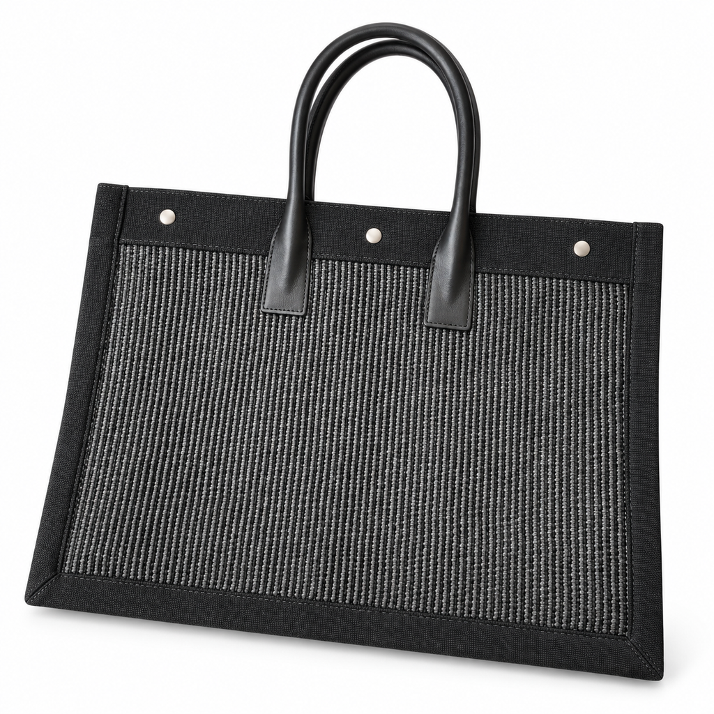 Saint Laurent Rive Gauche Tote – Black Canvas