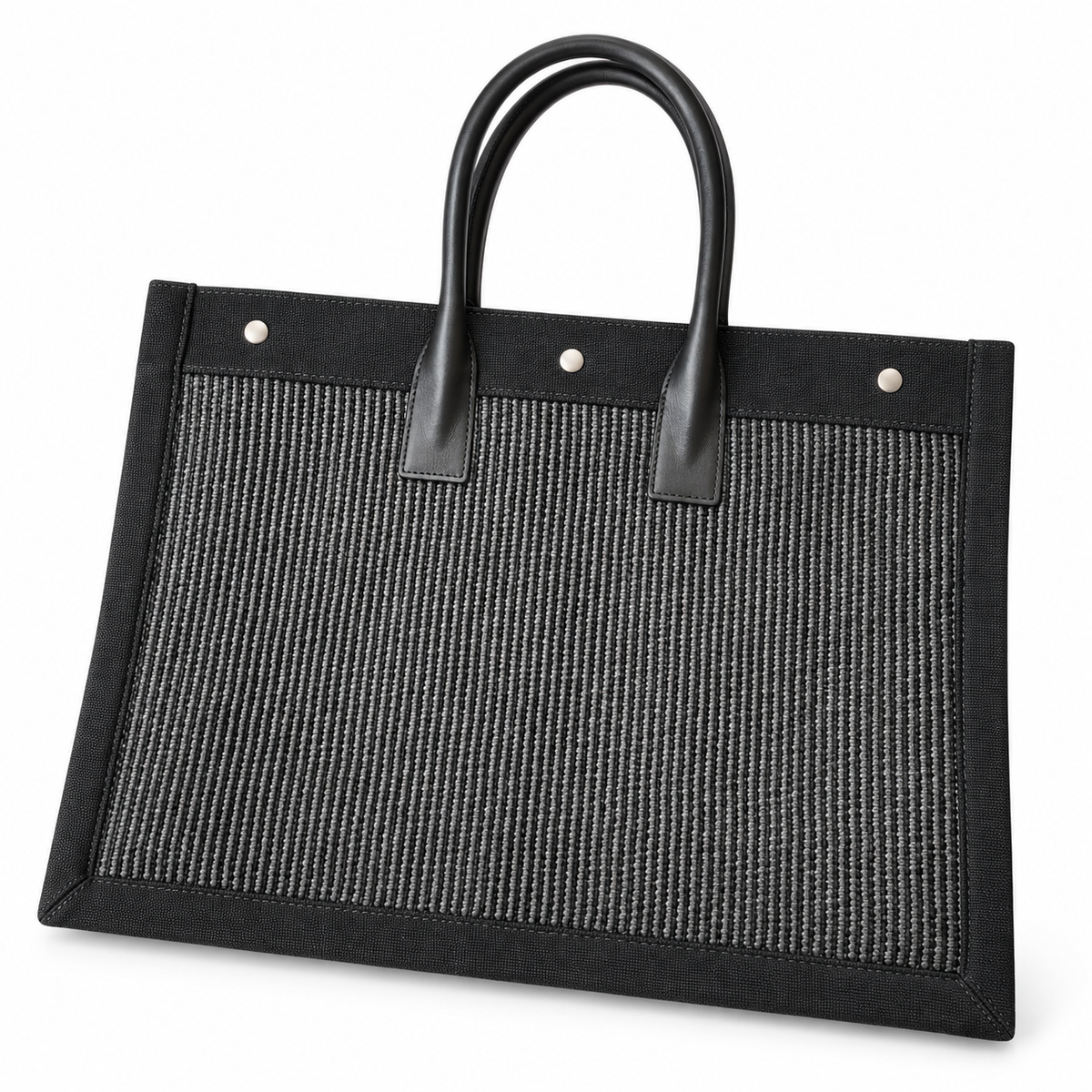 Saint Laurent Rive Gauche Tote – Black Canvas