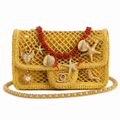 Chanel Classic Quilted Compact Horizontal Flap Bag | CC Hardware & Gold Chain — 21cm