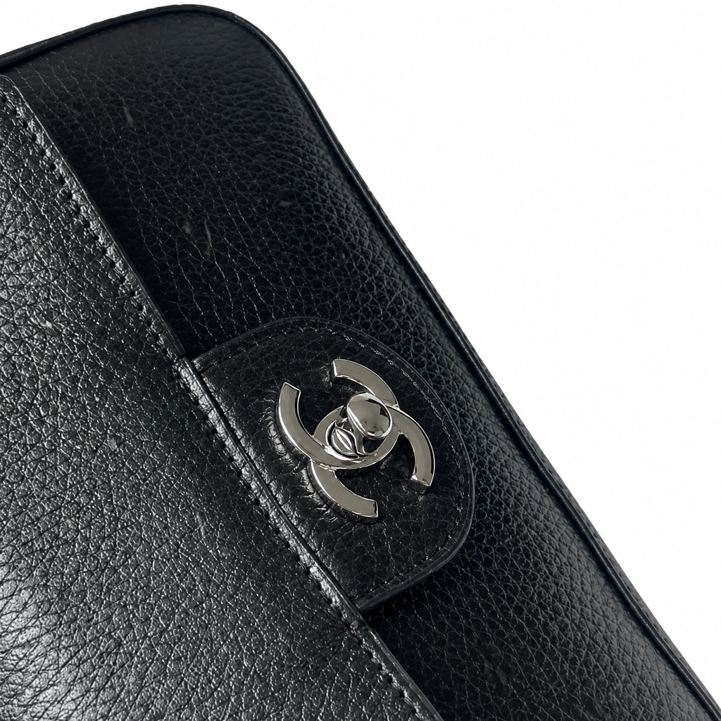 Chanel Classic Quilted Mini Flap Bag | CC Turn-Lock Leather Chain Strap — 13cm