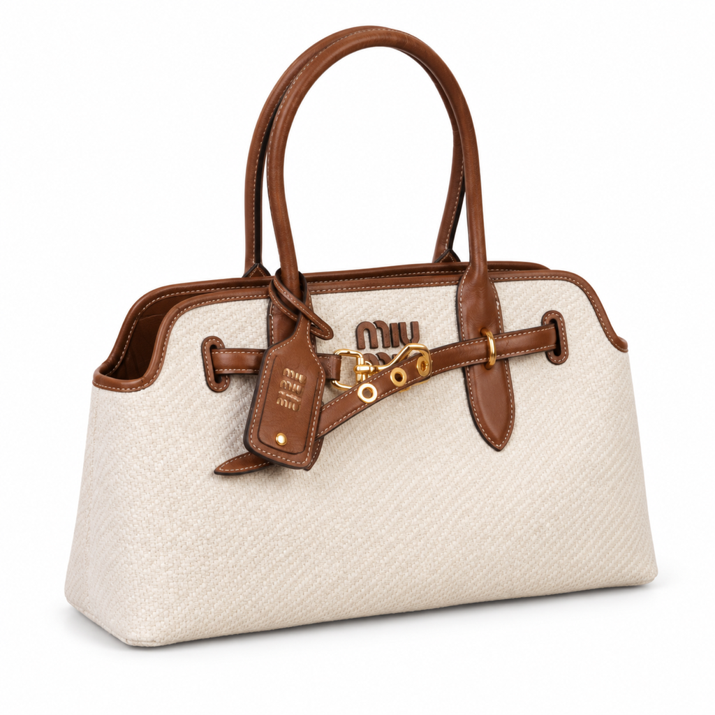 Miu Miu Leather Top Handle Bag 44 cm