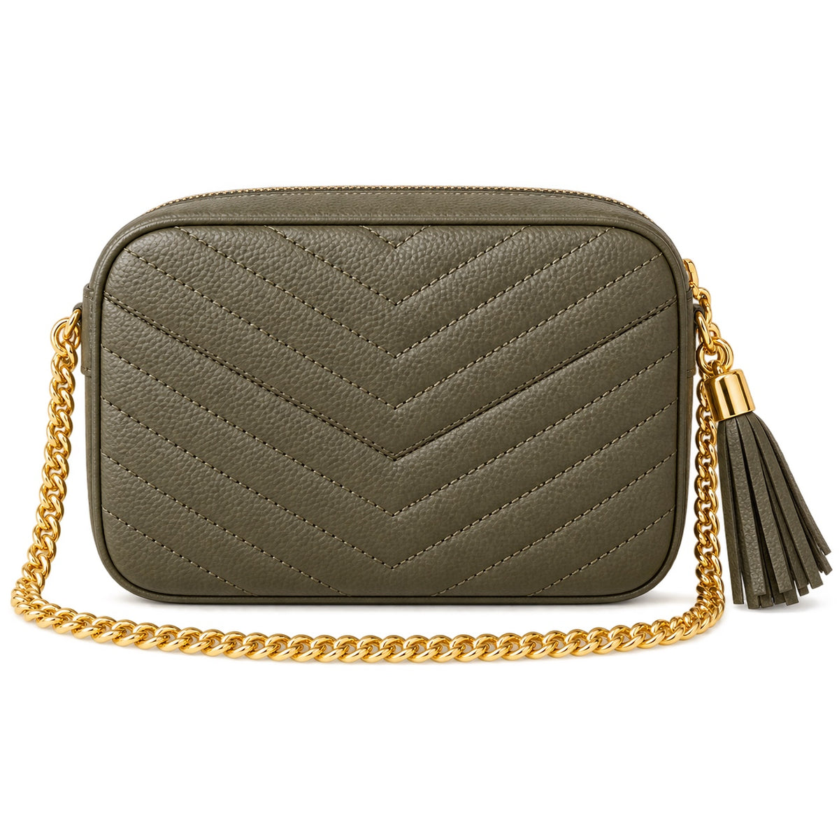 Saint Laurent YSL Lou Mini Camera Bag – Khaki Gold
