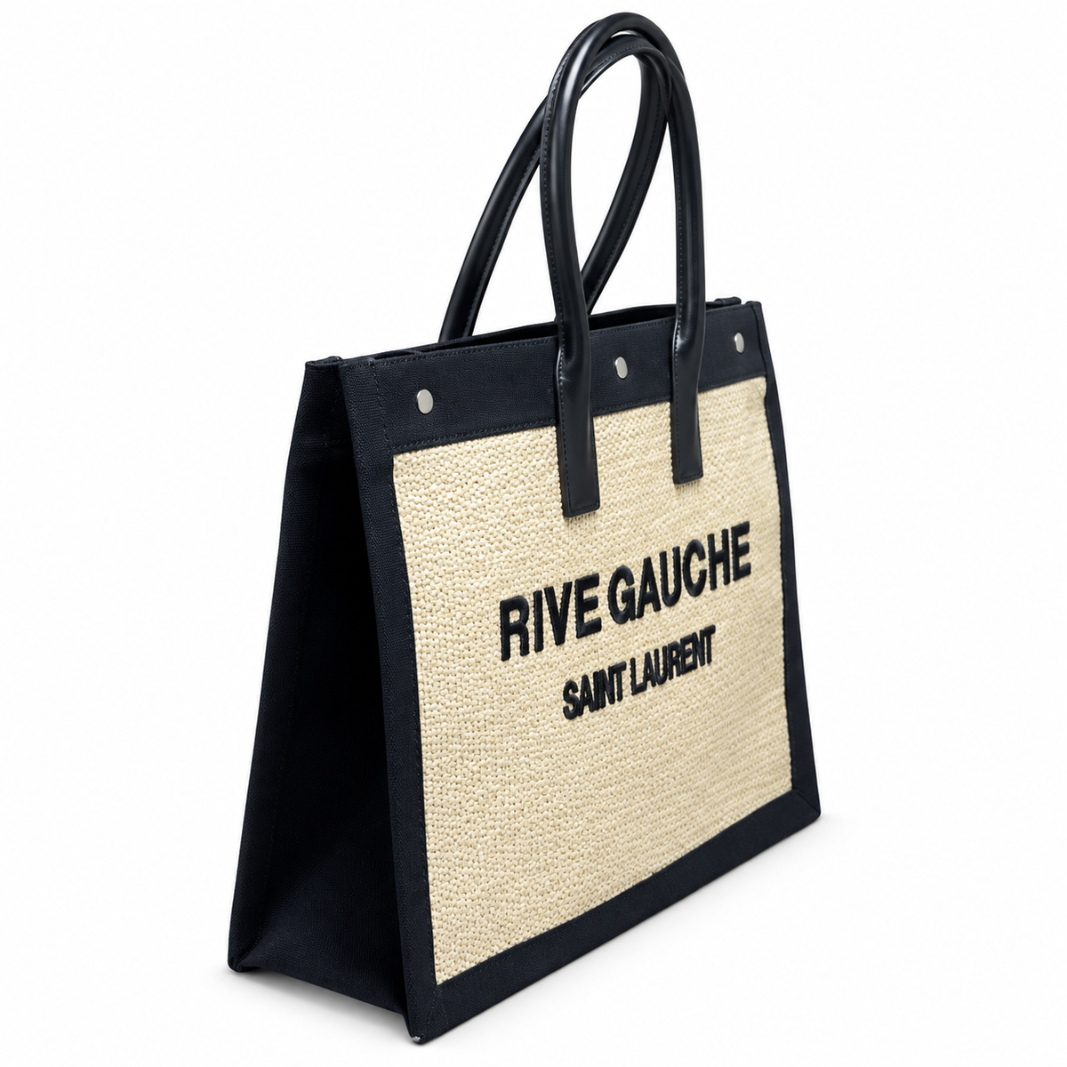 Saint Laurent Rive Gauche Large Tote Bag in Natural