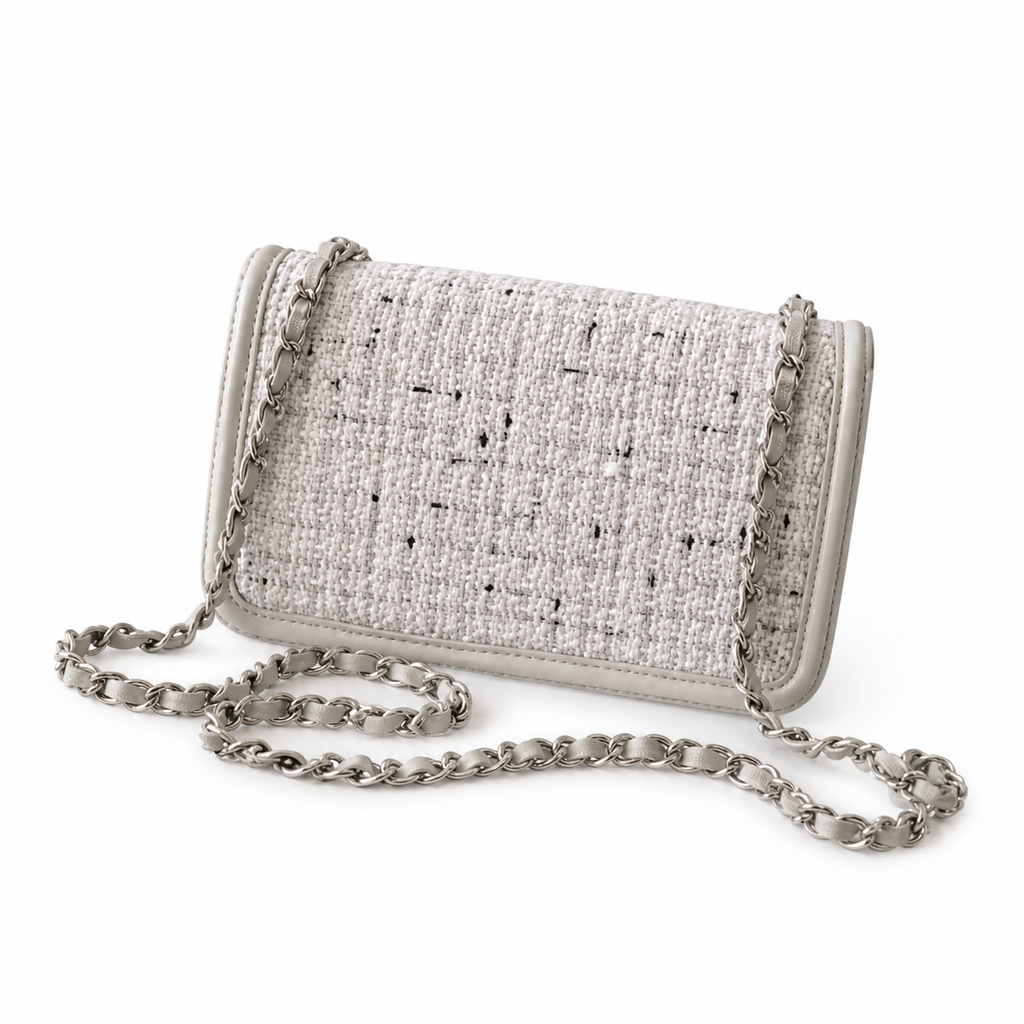 Chanel Classic Quilted Chain Bag | CC Turn-Lock Leather Chain Strap — 22cm