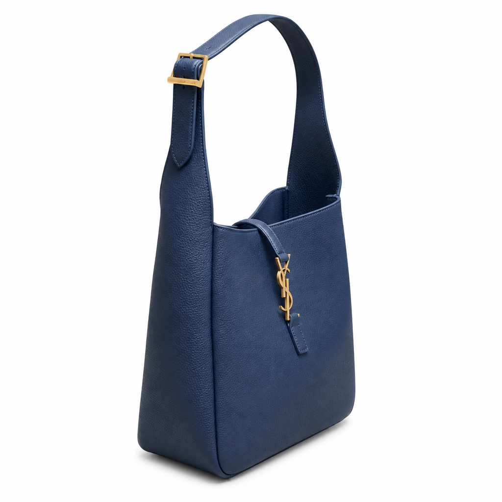 YSL Le 5 à 7 Hobo Bag – Navy Blue Leather