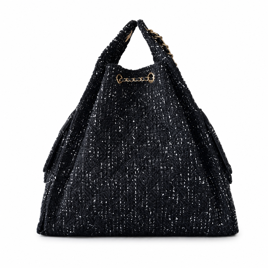 Chanel Classic Quilted Large Top Handle Tote Bag | CC Turn-Lock Chain Strap — 40cm