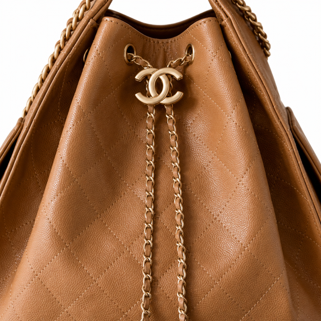 Chanel Quilted Leather Large Travel Shoulder Tote