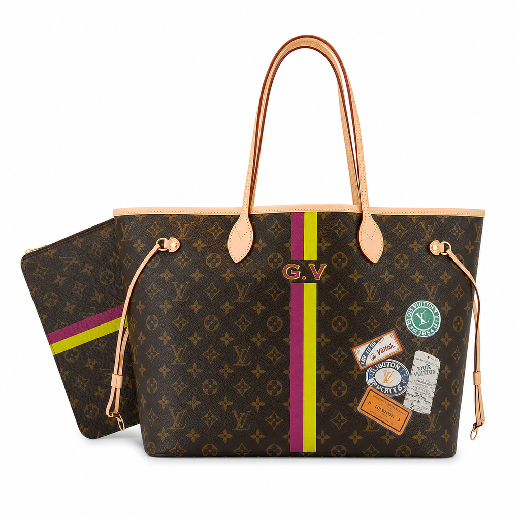 Louis Vuitton Neverfull GM – Monogram Stripe Customized