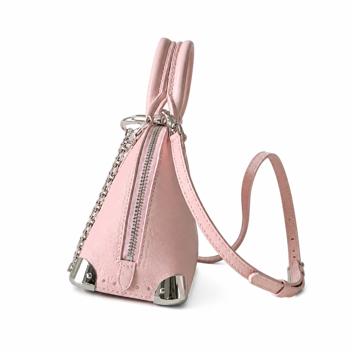 Louis Vuitton Alma BB – Pink Empreinte Silver Chain
