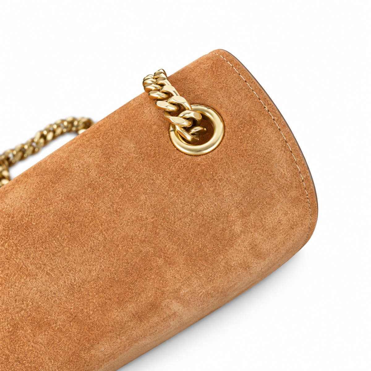 Saint Laurent YSL Kate Tassel Chain Bag – Tan Suede