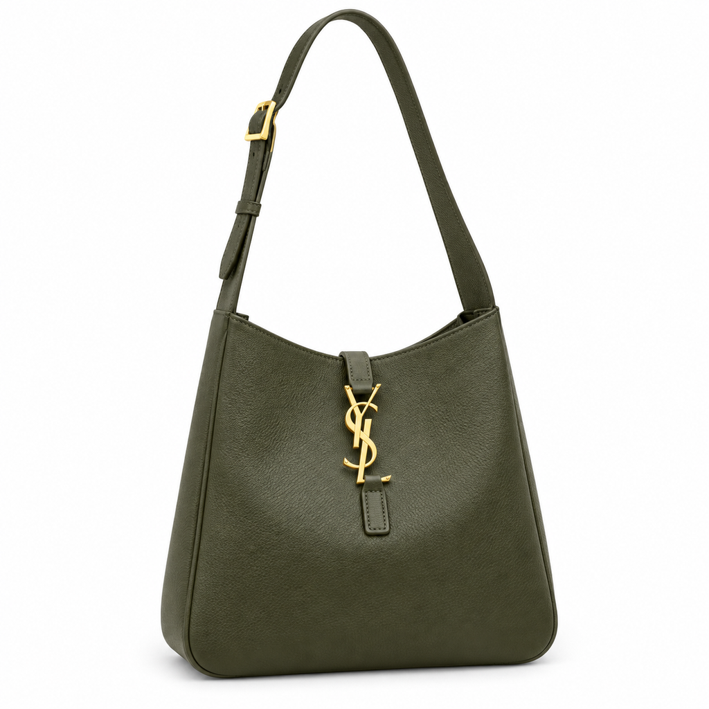 Saint Laurent YSL Le 5 à 7 Hobo – Khaki Gold