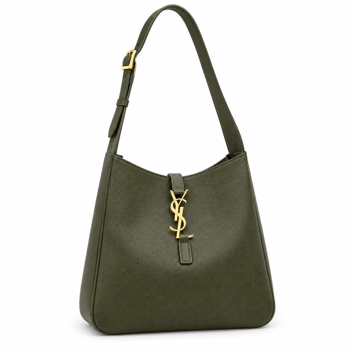 Saint Laurent YSL Le 5 à 7 Hobo – Khaki Gold