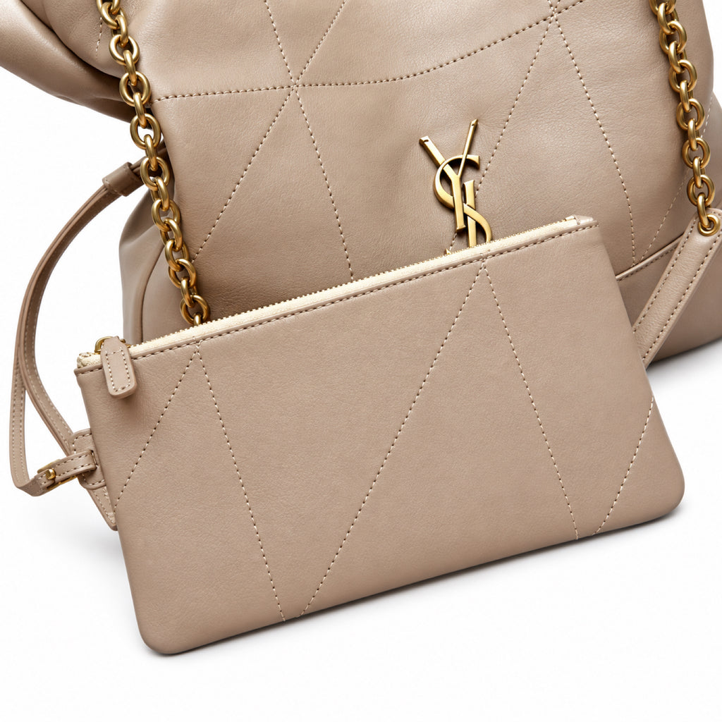 Saint Laurent YSL Jamie Tote Bag – Sand Quilted Leather