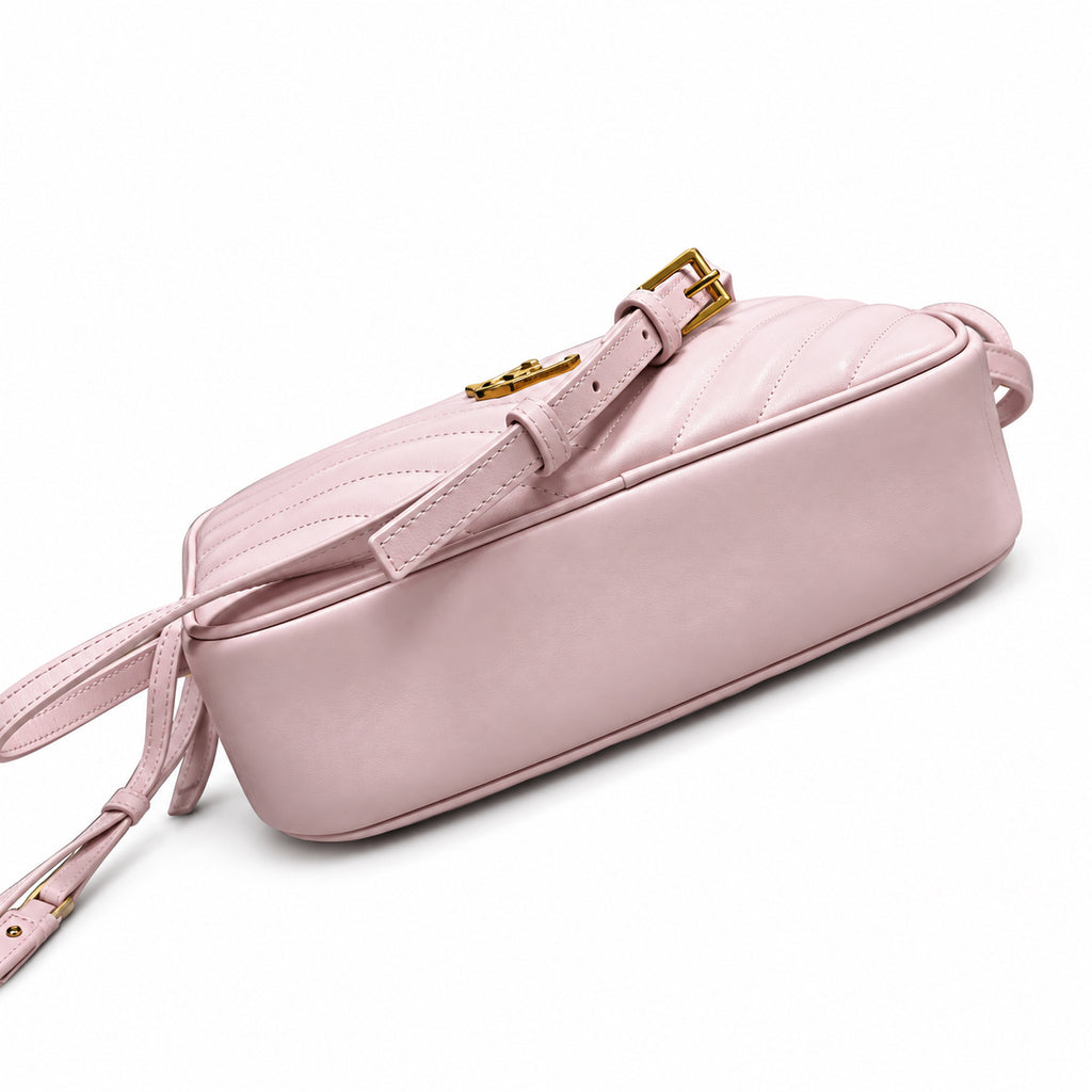 Saint Laurent YSL Lou Large Camera Bag – Blush Pink