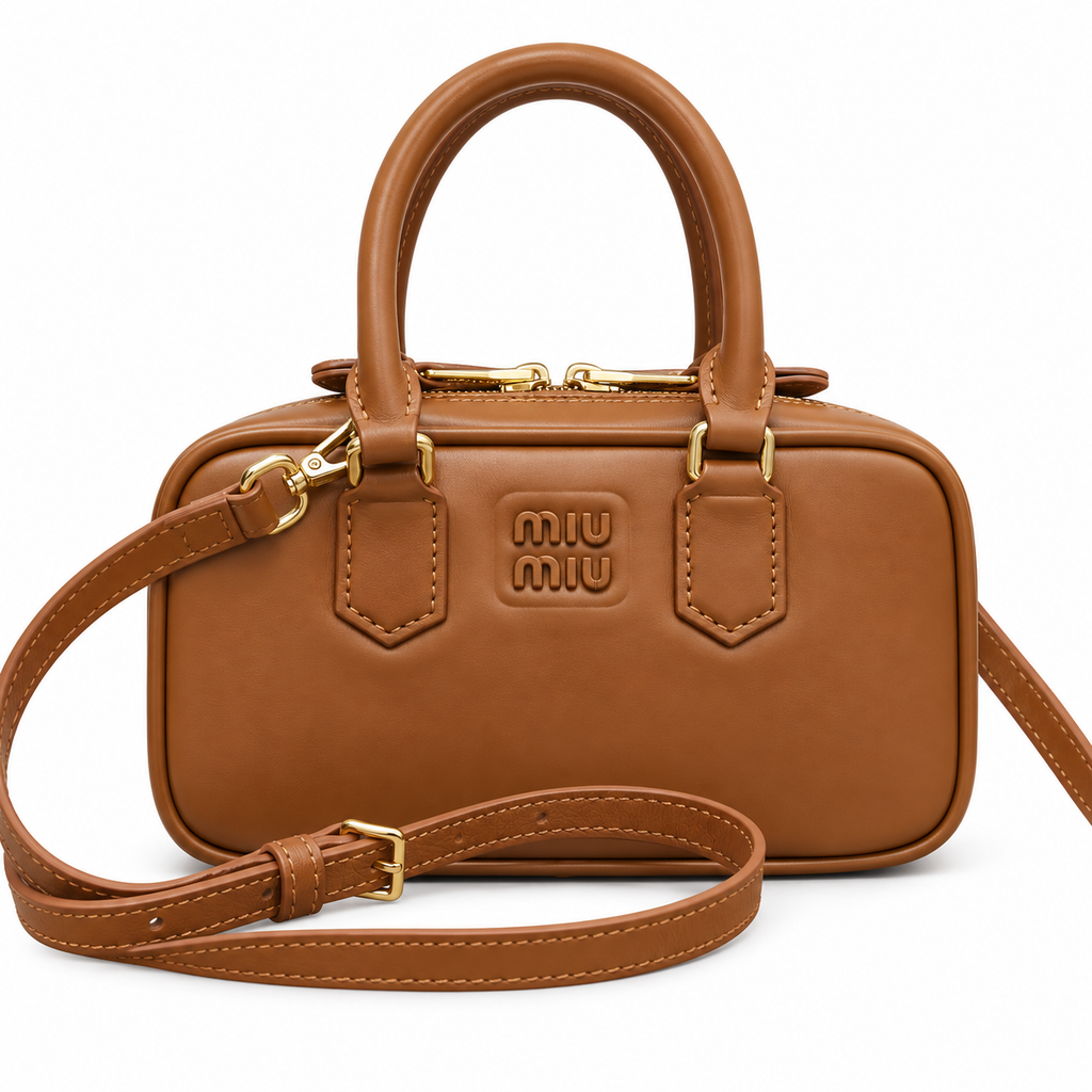 Miu Miu Mini Leather Top Handle Bag 19cm