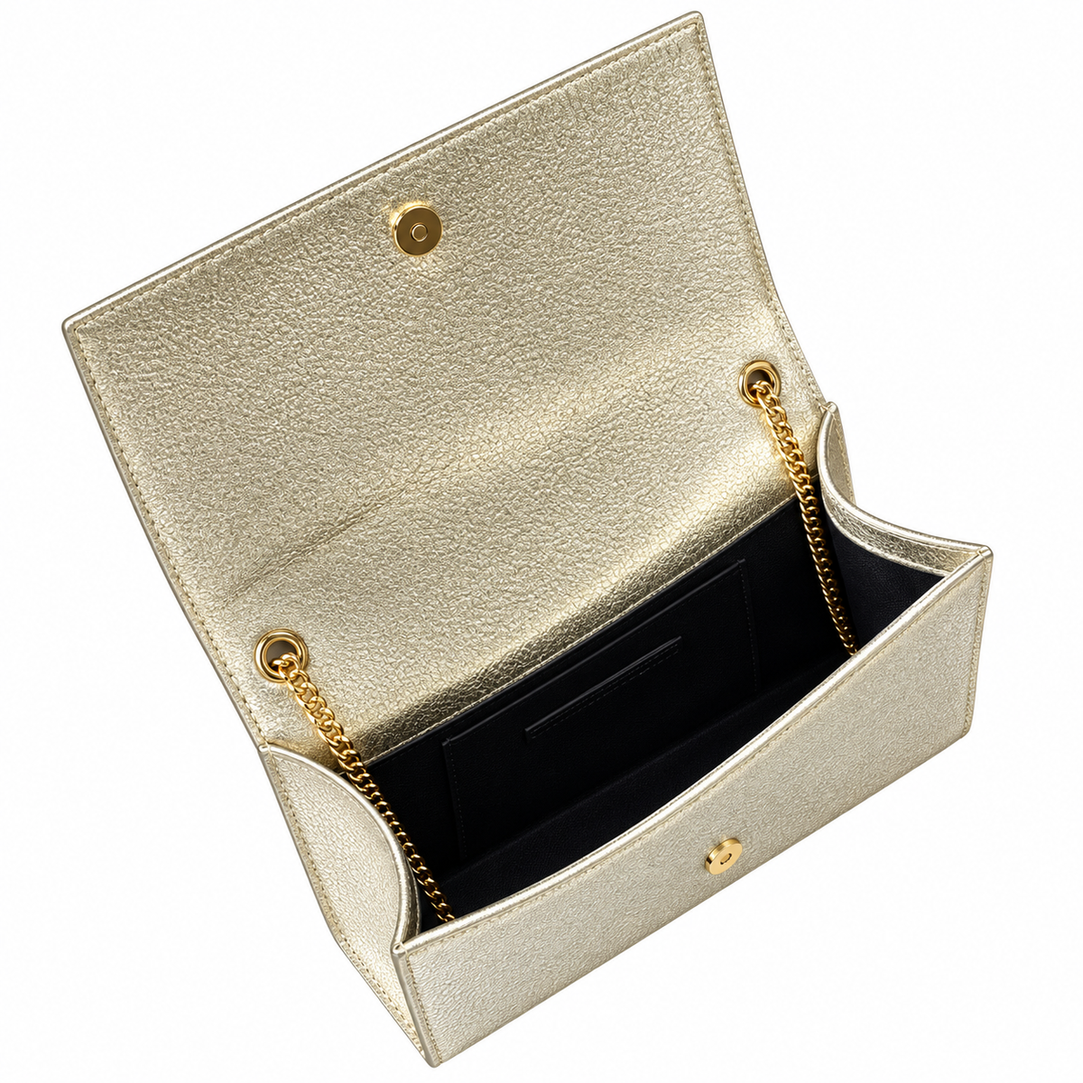 Saint Laurent YSL Kate Chain Bag – Gold Metallic