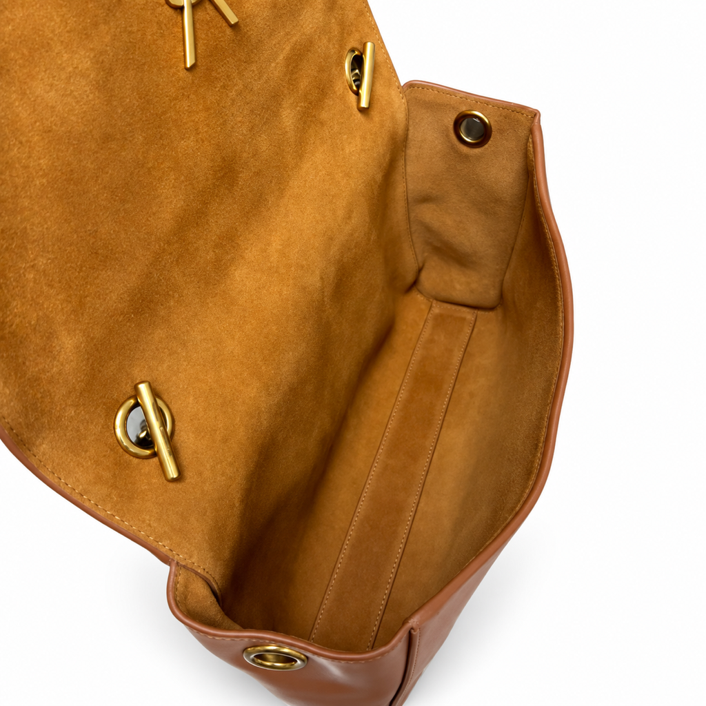 Saint Laurent YSL Kate Large Chain Bag – Caramel