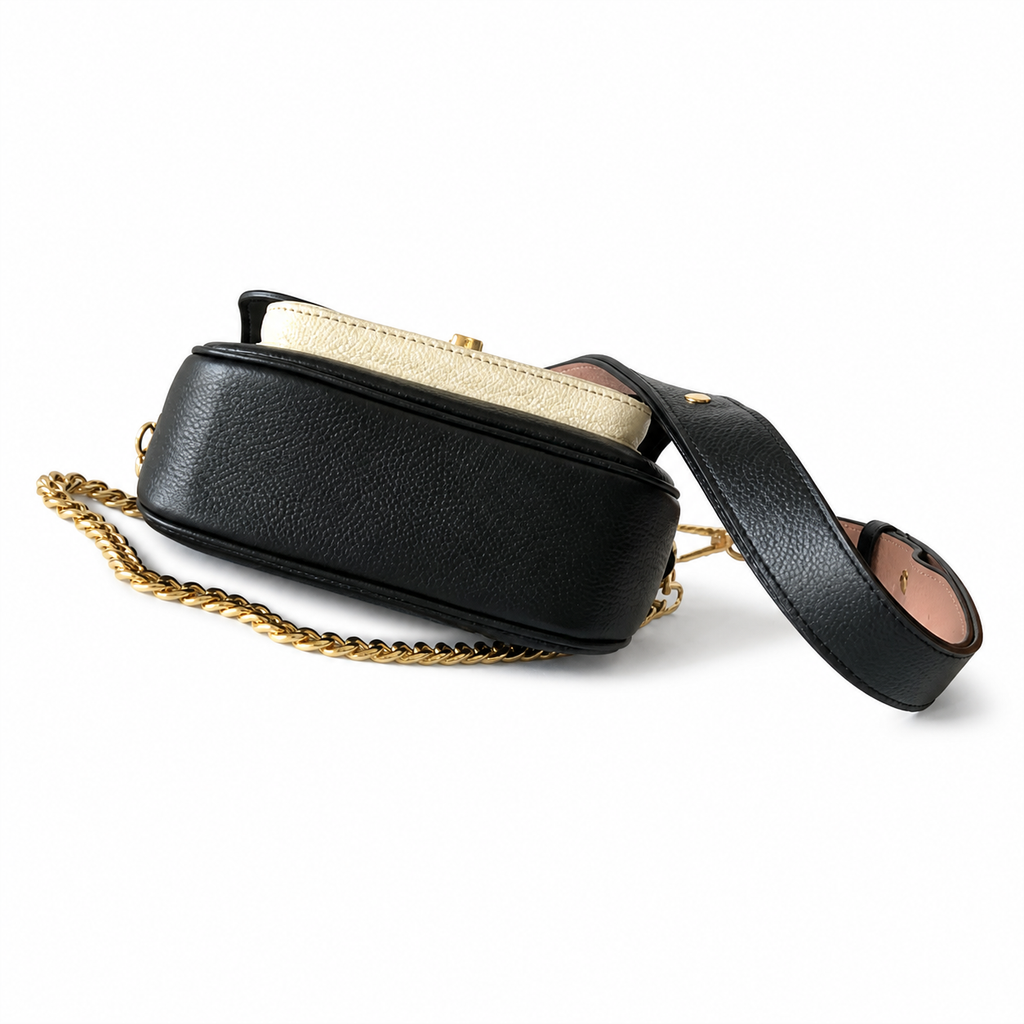Louis Vuitton Lock Me Tender – Black Cream Bicolor Chain