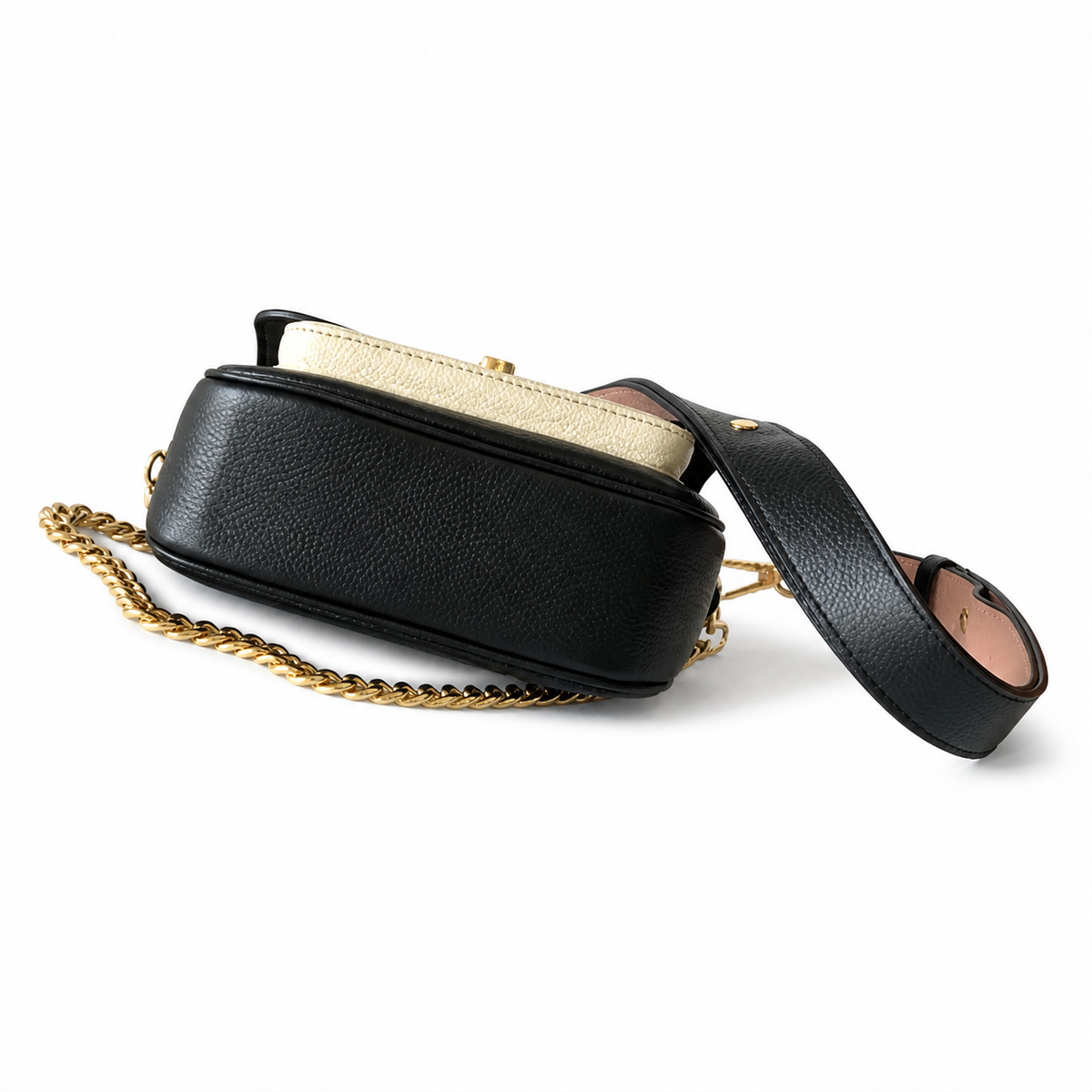 Louis Vuitton Lock Me Tender – Black Cream Bicolor Chain