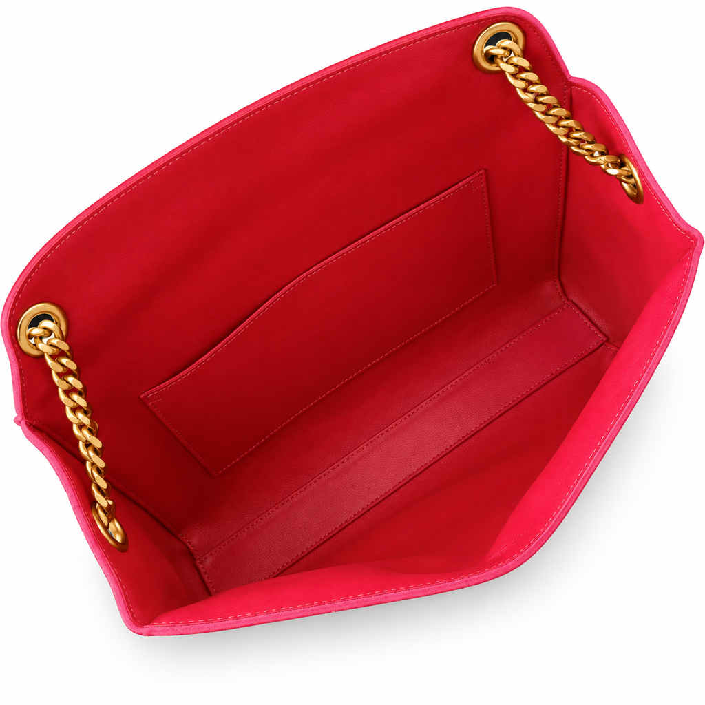 YSL Kate Chain Bag – Fuchsia Suede