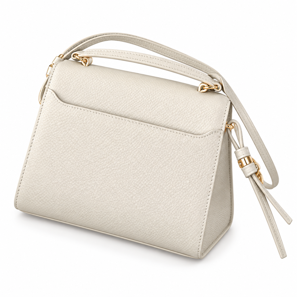 Saint Laurent Cassandra Mini – Cream Grained Leather