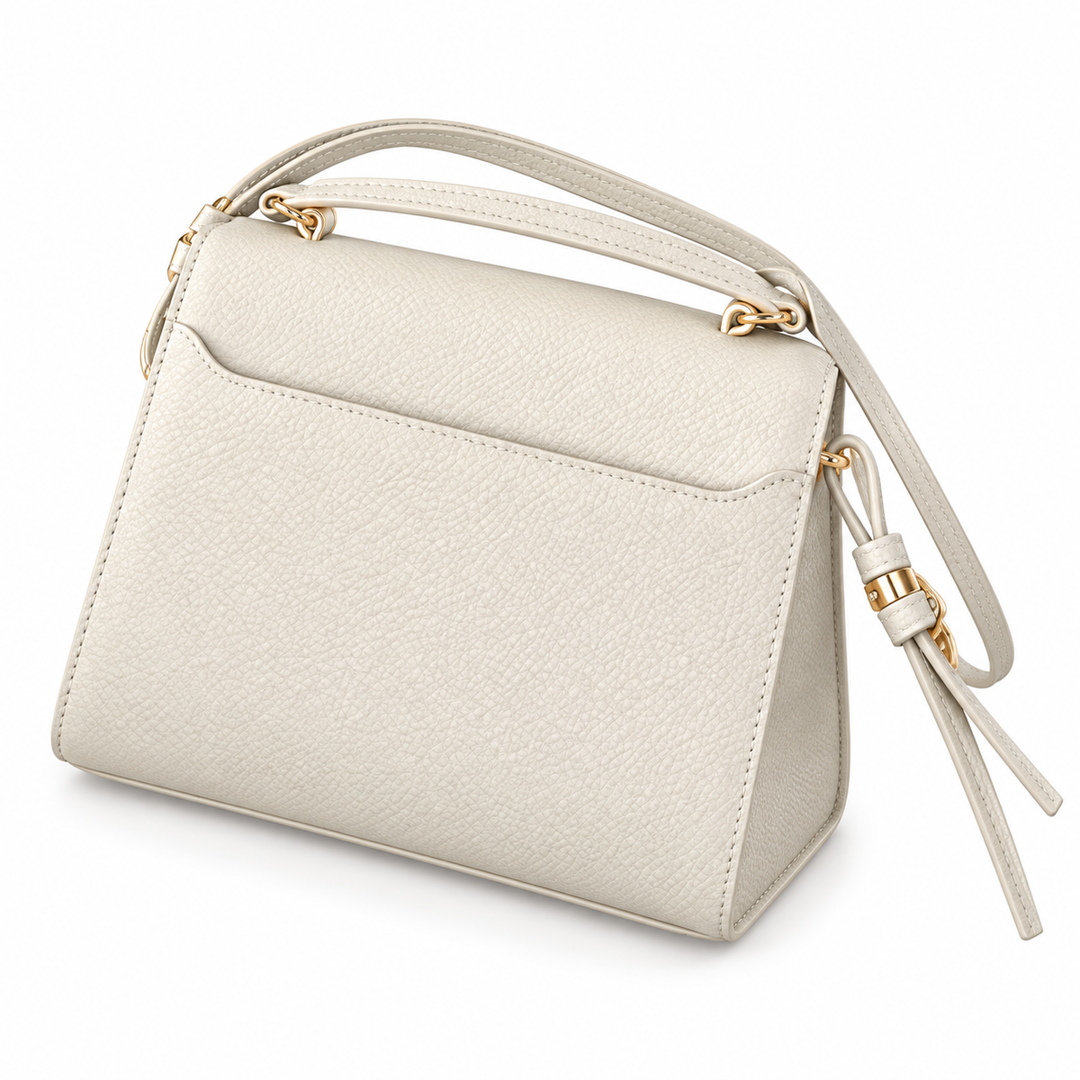 Saint Laurent Cassandra Mini – Cream Grained Leather