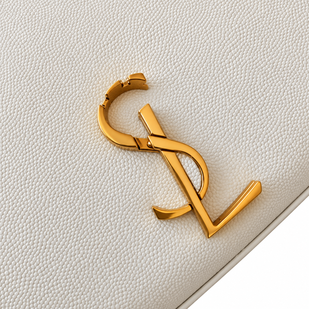 Saint Laurent YSL Cassandre Top Handle Bag – Cream