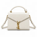 Saint Laurent Cassandra Mini – Cream Smooth Leather Gold